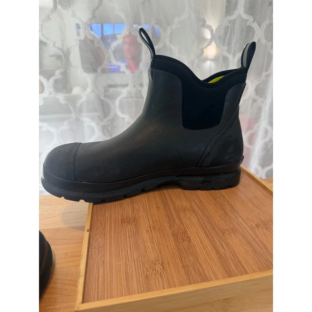 Muck Boot Company Chore Mens Black Waterproof Rubber Ankle Work Boots Size 13